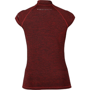 2022 Magic Marine Womens Cube Short Sleeve Rash Vest MM081012 - Red Melee